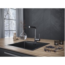 Смеситель для кухни Paulmark Honner Ho212018-GM Вороненая сталь