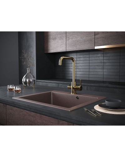 Смеситель для кухни Paulmark Logas Lo213021-G Золото