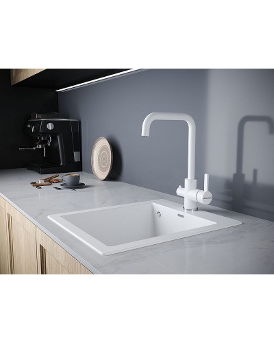 Смеситель для кухни Paulmark Logas Lo213021-431TW Белый