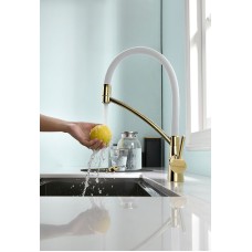 Смеситель для кухни Paulmark Siegen Si213111-Gw Золото Белый