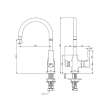 Смеситель для кухни Lemark Ursus LM7261BL Черный