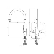 Смеситель для кухни Lemark Ursus LM7261BL Черный