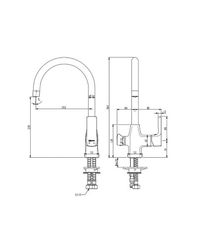 Смеситель для кухни Lemark Ursus LM7261BL Черный