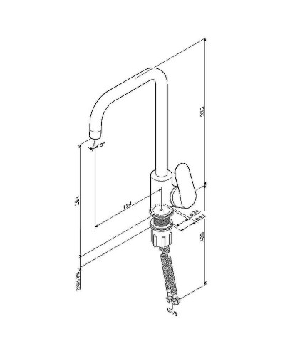 Смеситель для кухни AM.PM Like F8006000 Хром