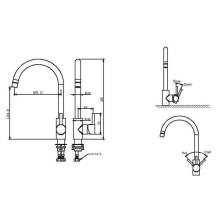 Смеситель для кухни Bravat Slim F7332366CP-RUS Хром