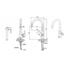 Смеситель для кухни Bravat Miranda F7164208CP-2-ENG Хром