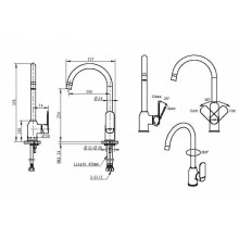 Смеситель для кухни Bravat Louise F7191183CP-RUS Хром