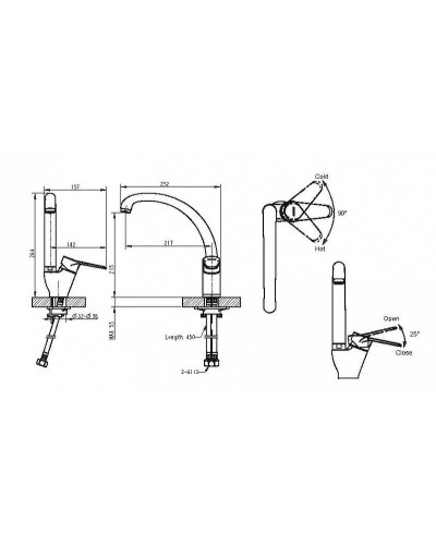 Смеситель для кухни Bravat Emeralda F7135147CP-1-RUS Хром
