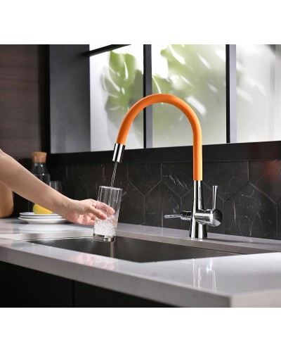 Смеситель для кухни Lemark Comfort LM3075C Хром Черный