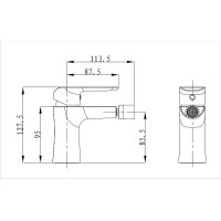 Смеситель для биде Excellent Clever ARAC.4103CR Хром