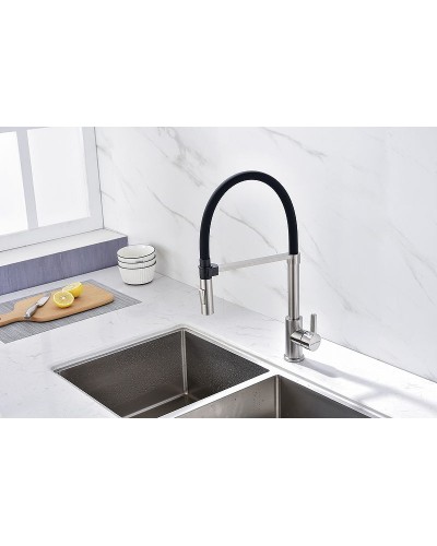 Смеситель для кухни Paulmark Halt Ha214021-Ni Никель