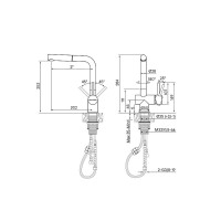 Смеситель для кухни Paulmark Dosse Do214418-401 Антрацит