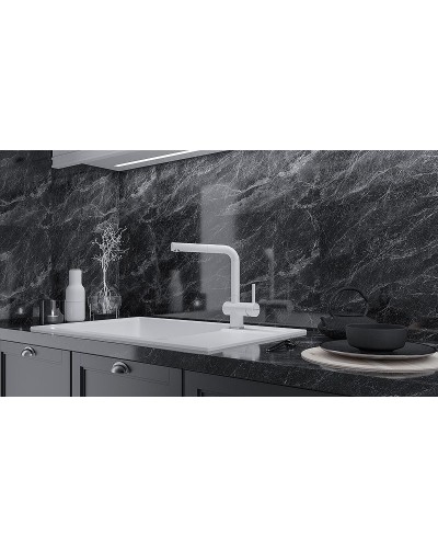 Смеситель для кухни Paulmark Dosse Do214418-431 Белый матовый