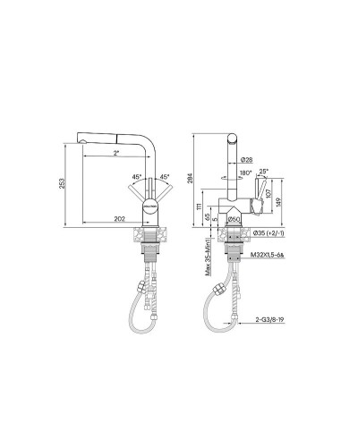 Смеситель для кухни Paulmark Dosse Do214418-431 Белый матовый