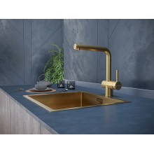 Смеситель для кухни Paulmark Dosse Do214418-BG Брашированное золото