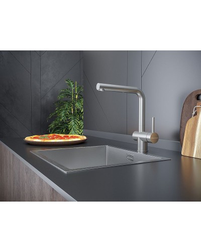 Смеситель для кухни Paulmark Dosse Do214418-SS Нержавеющая сталь