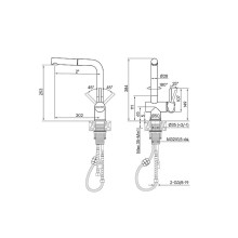 Смеситель для кухни Paulmark Dosse Do214418-418 Черный металлик