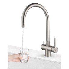 Смеситель для кухни Paulmark Heller He213218-SS Брашированное сталь