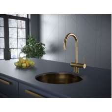 Смеситель для кухни Paulmark Heller He213218-BG Брашированное золото