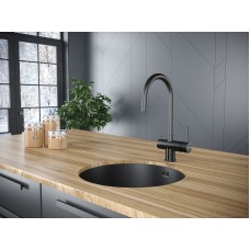 Смеситель для кухни Paulmark Heller He213218-GM Вороненая сталь