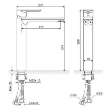 Смеситель для раковины Excellent Glad ARAC.1102CR Хром