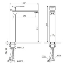 Смеситель для раковины Excellent Glad ARAC.1102CR Хром