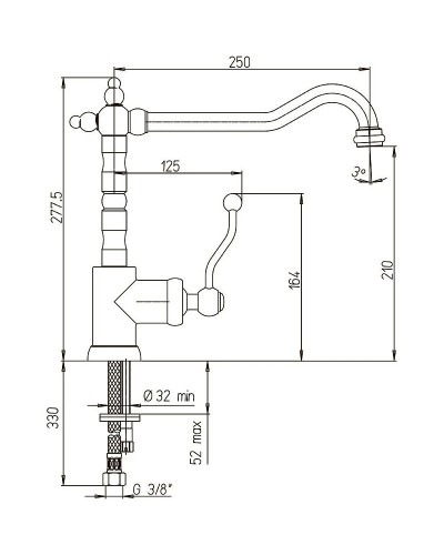 Смеситель для кухни Paini Duomo 88F3572KM Старая бронза