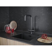 Смеситель для кухни Paulmark Wetter We213030-GM Вороненая сталь