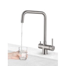 Смеситель для кухни Paulmark Wetter We213030-SS Нержавеющая сталь