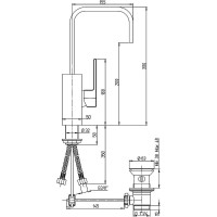 Смеситель для раковины Paini Dax 84CR250R Хром