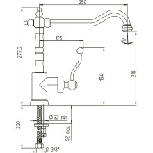Смеситель для кухни Paini Duomo 88CR572KM Хром