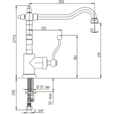 Смеситель для кухни Paini Duomo 88CR572KM Хром