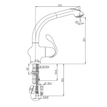 Смеситель для кухни Paini USCR5668YKM Хром Черный