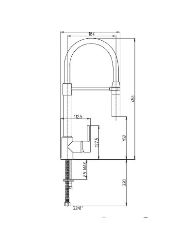 Смеситель для кухни Paini Cox 78CR557YOSPEKM Хром Черный