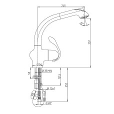 Смеситель для кухни Paini USPA5668YKM Хром Черный