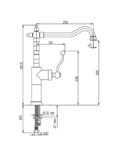 Смеситель для кухни Paini Duomo 88CR572LLKM Хром