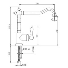 Смеситель для кухни Paini Duomo 88CR572L1USKM Хром