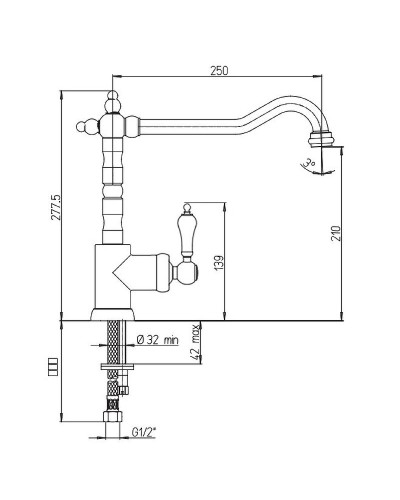 Смеситель для кухни Paini Duomo 88CR572L1USKM Хром