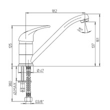 Смеситель для кухни Paini Jolly 69CR573KM Хром