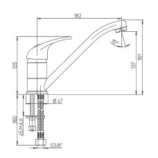 Смеситель для кухни Paini Jolly 69CR573KM Хром