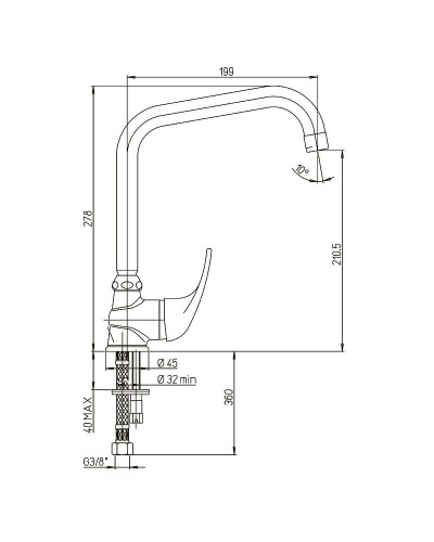 Смеситель для кухни Paini Jolly 69CR594ZKM Хром