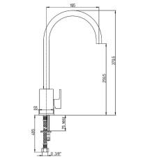 Смеситель для кухни Paini Dax-R 84CR572RSKM Хром