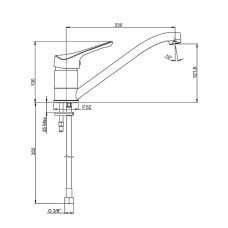 Смеситель для кухни Paini Pilot 04CR573 Хром