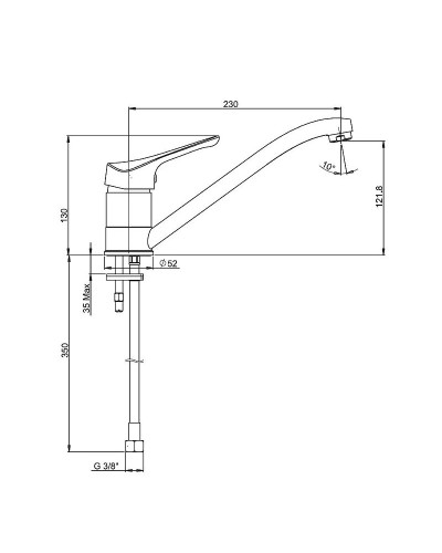 Смеситель для кухни Paini Pilot 04CR573 Хром