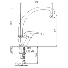 Смеситель для кухни Paini Creta 42CR570/599TR21LMKM Хром