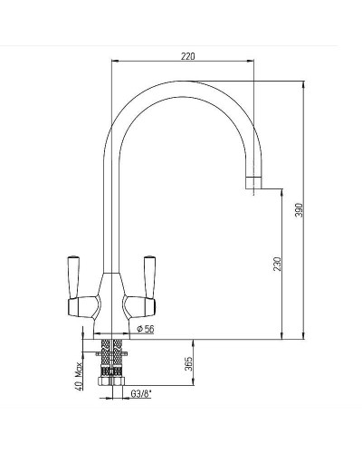 Смеситель для кухни Paini Cucina 64CR490KM Хром