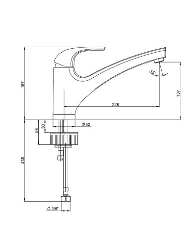 Смеситель для кухни Paini Magnum MGCR573 Хром