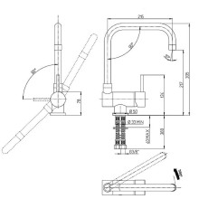 Смеситель для кухни Paini Cox 78CR582KM Хром