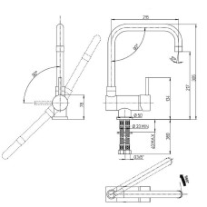 Смеситель для кухни Paini Cox 78CR582KM Хром