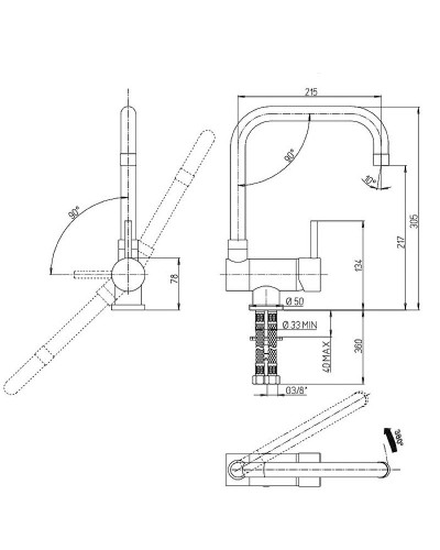 Смеситель для кухни Paini Cox 78CR582KM Хром